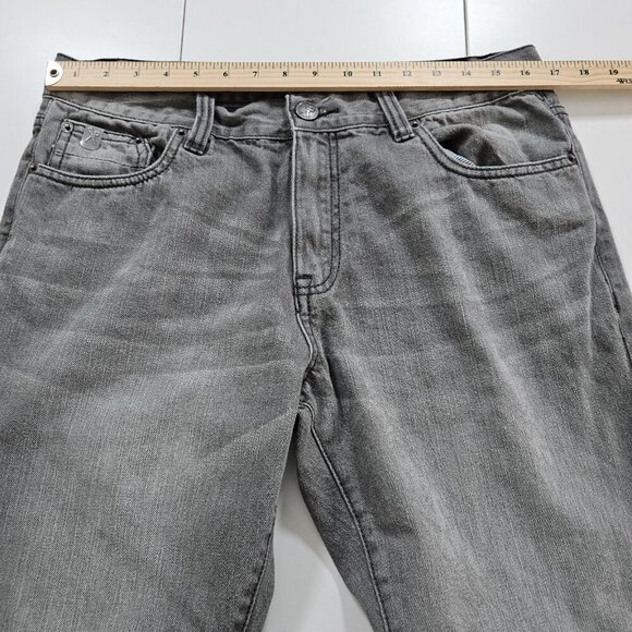 Marc Ecko Jeans Men 34 Gray Straight Leg Pockets Cotton Hippie Grunge Streetwear - Picture 4 of 16
